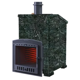 Чугунная банная печь Grom 80 (П2) Президент 1320/60 Серпентинит