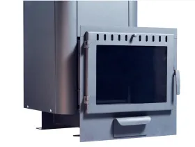 Чугунная банная печь Сибирь 20 панорамная дверца конвекционная Чугунная банная печь Сибирь 20 панорамная дверца конвекционная