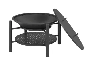 Чугунная Костровая чаша Fantastic Ø 700 Люкс (чаша+ подставка люкс + крышка)