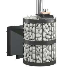 Чугунная банная печь ЭТНА 18 (Панорама) Закрытая каменка