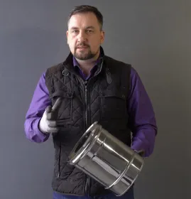 Сэндвич L 250мм (AISI 430/0,8мм + нерж.) Ф250х350