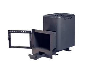 Чугунная банная печь Сибирь 20 панорамная дверца конвекционная Чугунная банная печь Сибирь 20 панорамная дверца конвекционная