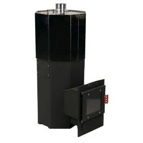 Стальная банная печь Сибирячка 24 с баком нерж 90 литров