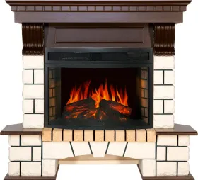 Каминокомплект Pierre Luxe угловой - Белый / Темный дуб с очагом Dioramic 25 LED FX Каминокомплект Pierre Luxe угловой - Белый / Темный дуб с очагом Dioramic 25 LED FX