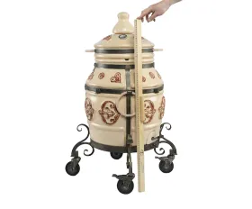 Керамический тандыр Урал цвет Черный Патина