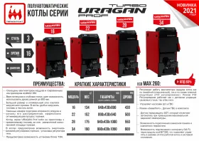 Котел отопительный комбинированный Uragan Prof turbo (Ураган Проф Турбо) 34 кВт