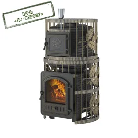 Печь для бани Эверест "Легкий пар Профи" Ковка Б/В (по-серому)