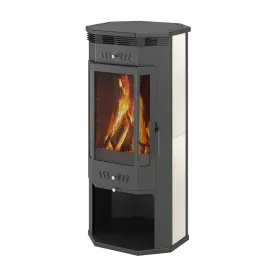 Печь-Камин ASTON 11кВт (180 м3) пристенно-угловой Ø 150мм