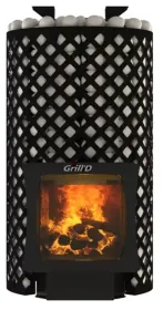 Стальная банная печь Violet World Romb Long Window Max Pro