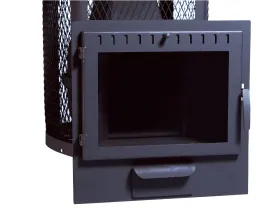 Чугунная банная печь Сибирь 24 панорамная дверца сетка Чугунная банная печь Сибирь 24 панорамная дверца сетка