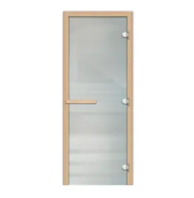 Стеклянная дверь для бани и сауны 1900х800 Сатин