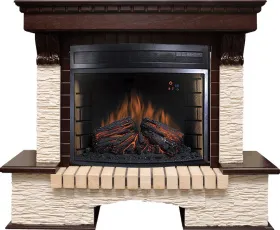 Каминокомплект Pierre Luxe угловой - Темный дуб / Сланец бежевый с очагом Dioramic 28 LED FX Каминокомплект Pierre Luxe угловой - Темный дуб / Сланец бежевый с очагом Dioramic 28 LED FX