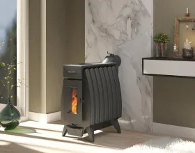 Отопительная печь Огонь-Батарея 9 Лайт антрацит-серый металлик