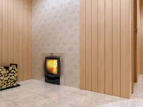 Печь для бани Русь сетка 25 Л Панорама