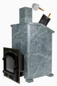 Премиальная банная печь Сибирь 40 ЗК дверка 700х700 в облицовке Президент талькомагнезит Премиальная банная печь Сибирь 40 ЗК дверка 700х700 в облицовке Президент талькомагнезит