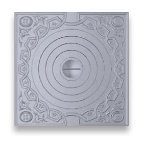 Чугунная плита под казан 02 750х750 ф500