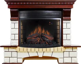 Каминокомплект Pierre Luxe угловой - Темный дуб / Белый (Ширина 1280мм) с очагом Dioramic 28 LED FX Каминокомплект Pierre Luxe угловой - Темный дуб / Белый (Ширина 1280мм) с очагом Dioramic 28 LED FX