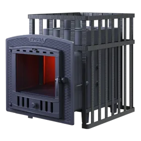 Чугунная банная печь Гроза 24 (П2) в сетке