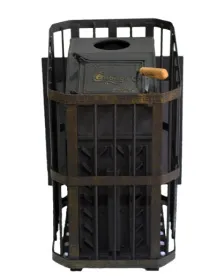 Премиальная чугунная банная печь Сибирь 25 ЗК дверка 700х700 Премиальная чугунная банная печь Сибирь 25 ЗК дверка 700х700