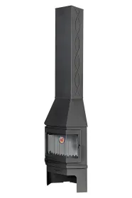 Печь-камин Мюнхен угловой черный PKN175