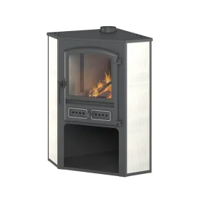 Печь-камин ЭТНА (БКД) угловой Бежевый Ø 115мм