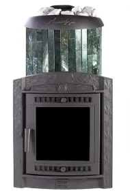 Чугунная банная печь Атмосфера XL ламели «Змеевик» наборный