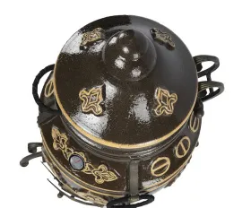 Керамический тандыр Уфа цвет Черный Патина