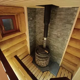 Чугунная банная печь AVANGARD ЗКН 25 (П2) Ураган в круглой сетке