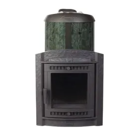 Чугунная банная печь Атмосфера XL ламели «Верде Гватемала» наборный рисунок