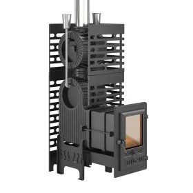 Чугунная банная печь ASTON Шторм Турбопар Long