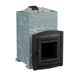 Чугунная банная печь Атмосфера XL в облицовке «Талькохлорит»