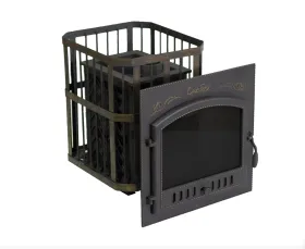 Премиальная чугунная банная печь Сибирь 25 дверка 700х700 в сетке Премиальная чугунная банная печь Сибирь 25 дверка 700х700 в сетке