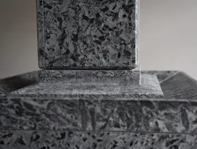 Чугунная банная печь Атмосфера XL в облицовке «Империя» Пироксенит Элит (комплект)