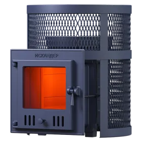 Чугунная банная печь Искандер 18 (М) в сетке