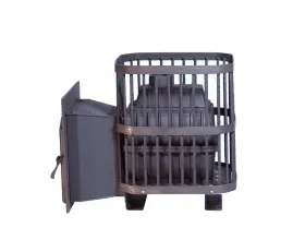 Чугунная банная печь Сибирь 24 Каминная дверца 545х545 сетка Чугунная банная печь Сибирь 24 Каминная дверца 545х545 сетка