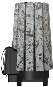 Стальная банная печь Cometa Vega 180 Short Window Max Stone (Серпентинит)