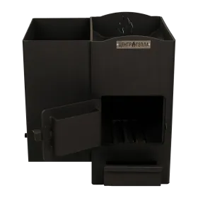 Банная печь Огонь с баком (лев) 12 куб.м. МД с-я КУЗБАСС 8мм