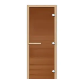  Стеклянная дверь для бани и сауны 1700х700 Бронза матовая