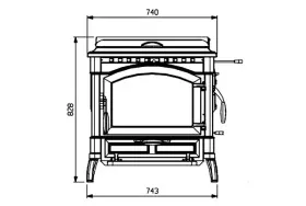 Печь-камин La Nordica Isotta 16 (черный антрацит)