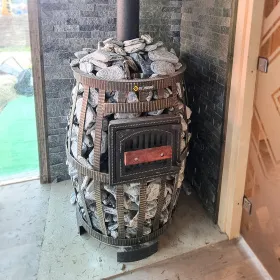 Чугунная банная печь Легенда Русский пар Ковка 18 (271)