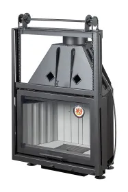 Каминная стальная топка Альфа 800 K с контргрузом