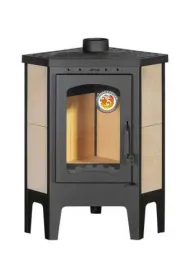 Печь-камин Бавария угловая с плитой