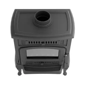 Чугунная печь-камин отопительная ПМЧ-13С, с патиной