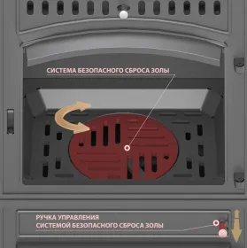 Чугунная печь-камин Везувий LV-12 Антрацит