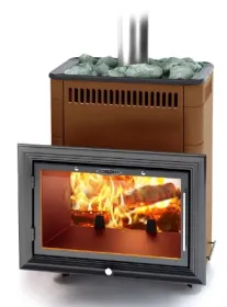 Банная печь Витрувия II Inox БСЭ ТО терракота