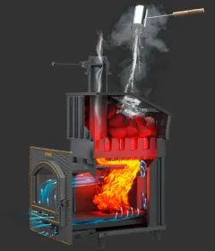 Чугунная банная печь Гроза 24 (П) Президент Змеевик