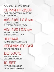 Сэндвич L 250мм (AISI 304/0,8+430/эмаль/600 черная + керамика) Ф115х200