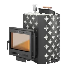 Чугунная банная печь ЭТНА 24 (Панорама) Закрытая каменка