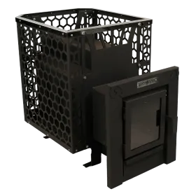 Банная печь Грация 20 с Сеткой СОТЫ и Стеклом