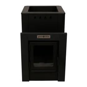 Банная печь Грация 15 BLACK со стеклом